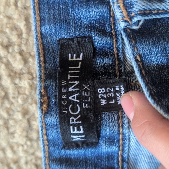 J.Crew Mechantile Straight Leg Denim Jeans size 28 W 32 L - Picture 2 of 7